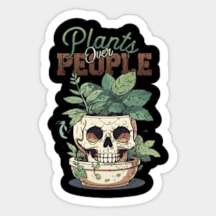 Plants Over People Sticker